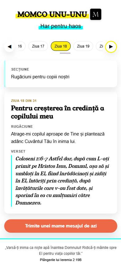 Microsite-uri devoționale screen 1