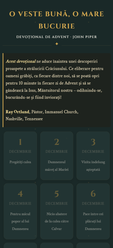Microsite-uri devoționale screen 2