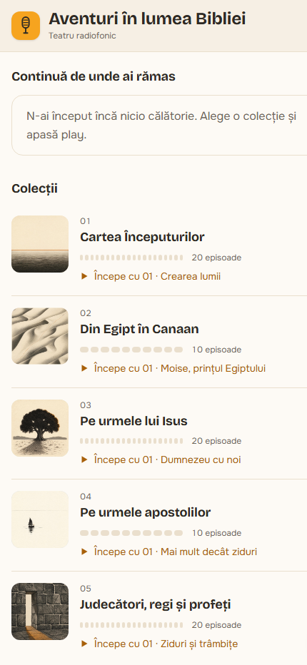 Aventuri în lumea Bibliei — captură mobil